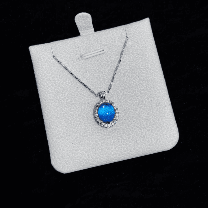 Real Blue Morpho Butterfly Wing Necklace in S925 Sterling Silver - Unique Handmade Specimen Pendant, Niche Aesthetic Jewelry, Birthday Gift for Bestie & Couples