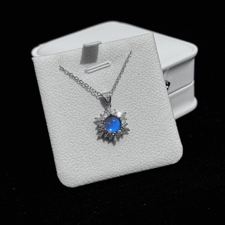 Real Blue Morpho Butterfly Wing Necklace in S925 Sterling Silver - Unique Handmade Specimen Pendant, Niche Aesthetic Jewelry, Birthday Gift for Bestie & Couples