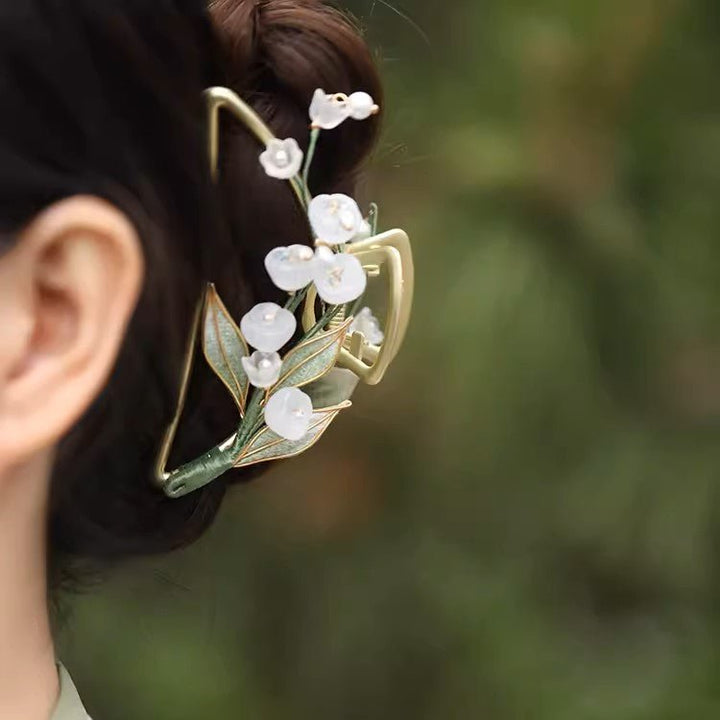 Lily of Valley Garden Metal Hair Claw