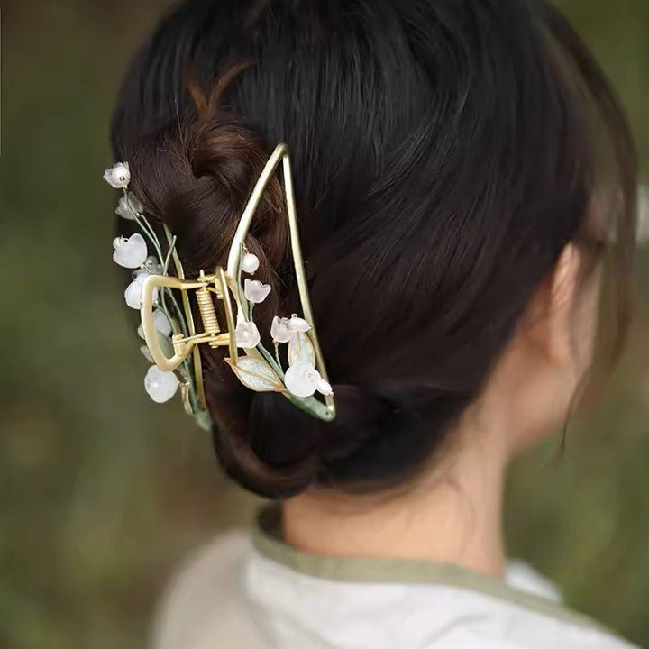 Lily of Valley Garden Metal Hair Claw