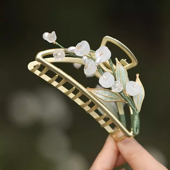 Lily of Valley Garden Metal Hair Claw