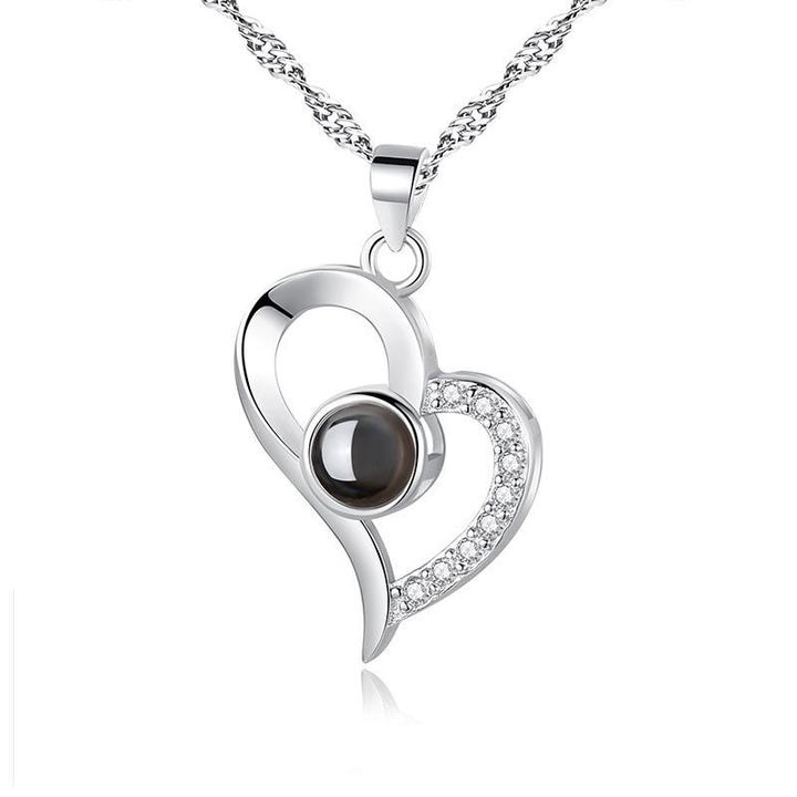 "Love You for Ten Thousand Years" pendant — a free-engraving, light luxury clavicle chain with an elegant and premium feel