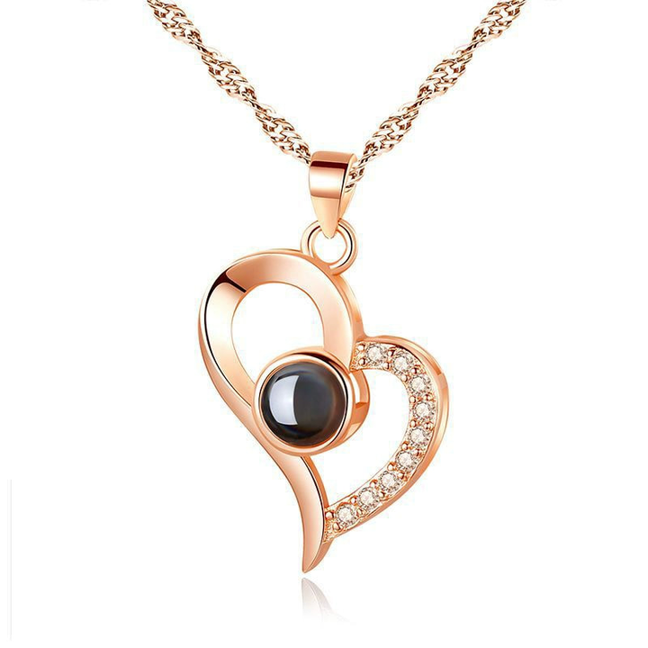 "Love You for Ten Thousand Years" pendant — a free-engraving, light luxury clavicle chain with an elegant and premium feel