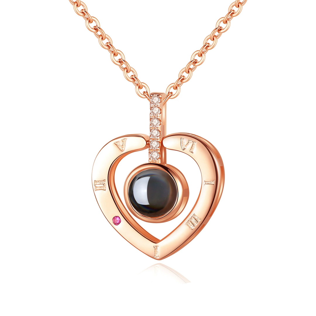 "Love You for Ten Thousand Years" pendant — a free-engraving, light luxury clavicle chain with an elegant and premium feel