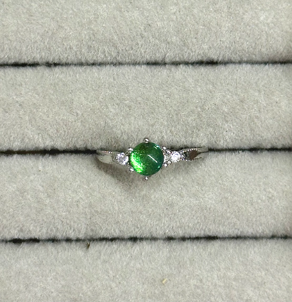 Emerald Green Jewel Beetle Wing Ring - Handmade Gold Open Ring - Minimalist Bio-Jewelry - Unique Statement Specimen Ring - Luxury Nature Gift for Her