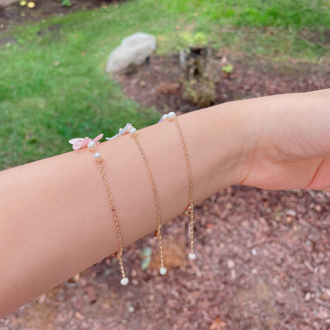 Miss Hydrangea Pearl Bracelet  (Stackable)
