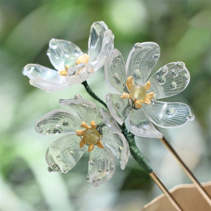 *My Rain Garden* Diphylleia Skeleton Flower Hair Pin