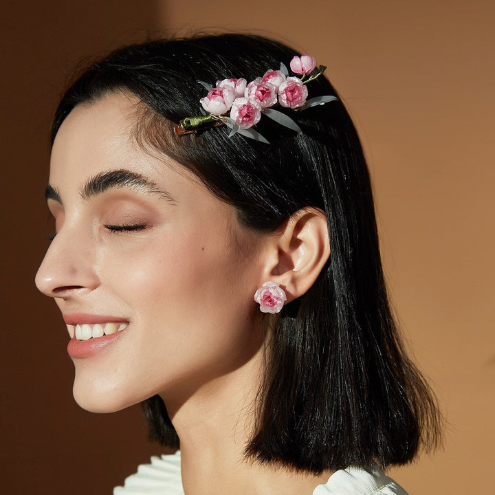 *My Rain Garden* Flowering Camellia Buds Hair Clip