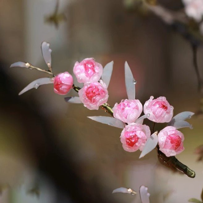 *My Rain Garden* Flowering Camellia Buds Hair Clip