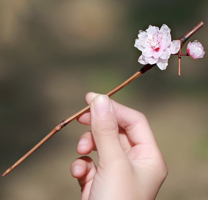 *My Rain Garden* Flowering Plum Hair Stick