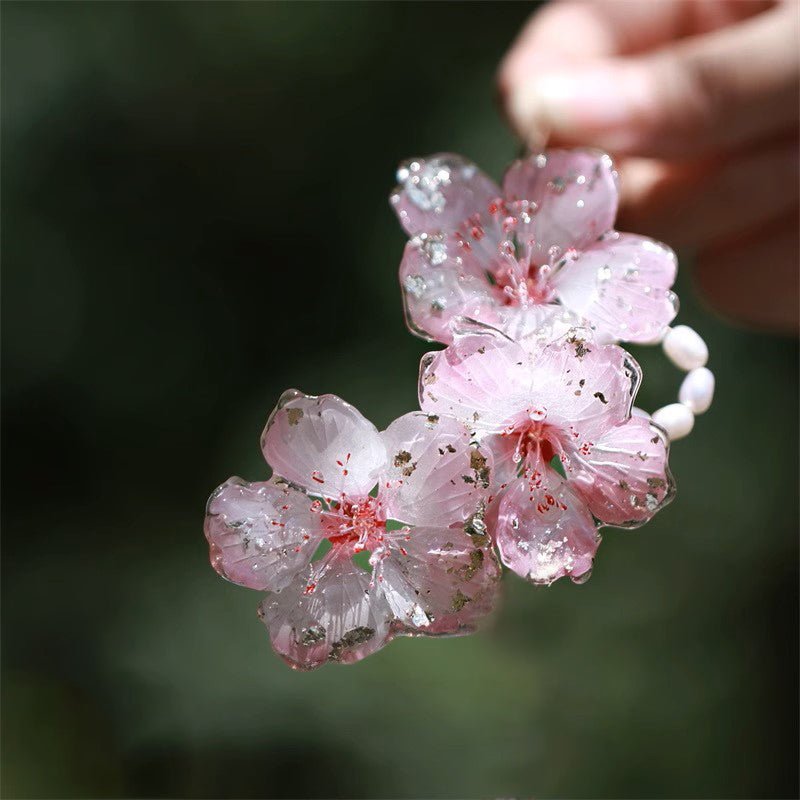 *My Rain Garden* Peach Garden Perlen Haarspange