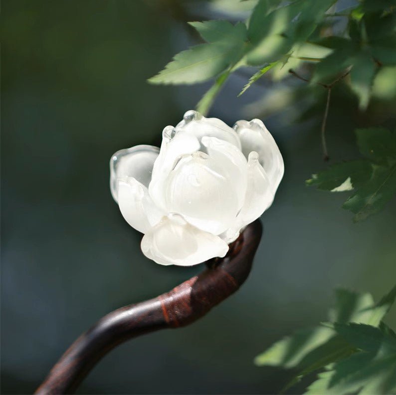 Translucent Flowering Magnolia Hair Stick/Final Sale