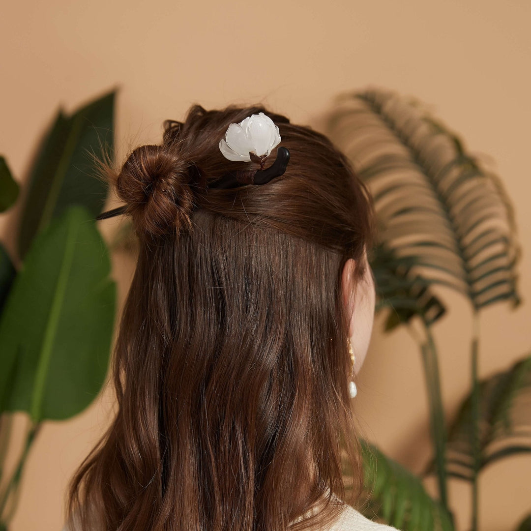Translucent Flowering Magnolia Hair Stick/Final Sale