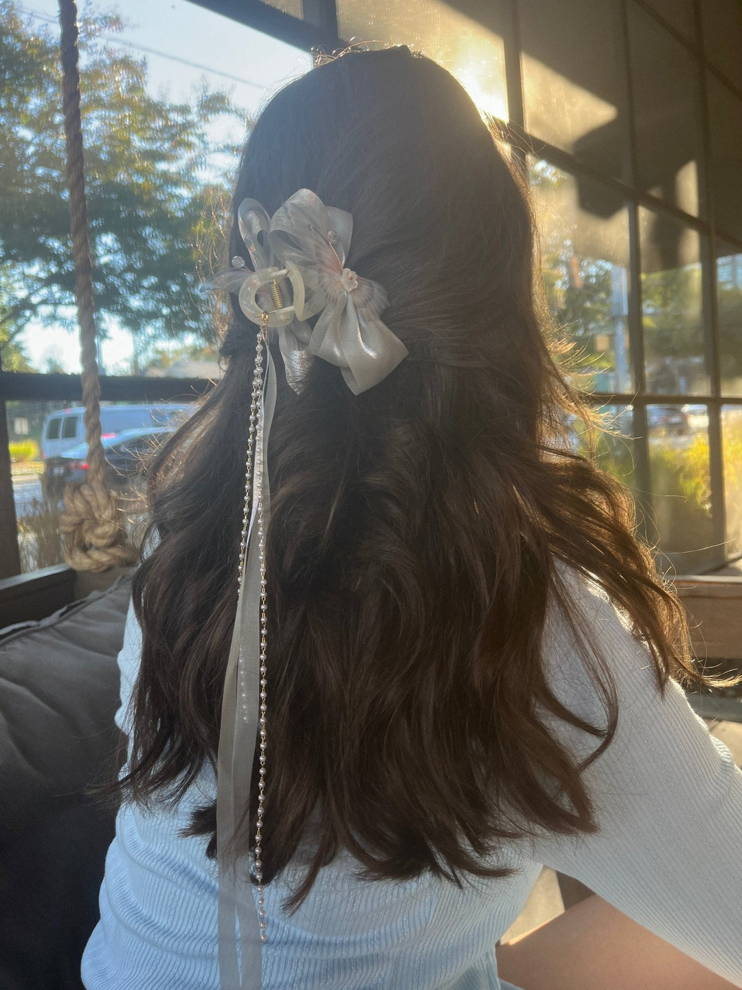Orchid Butterfly Tassel Hair Claw