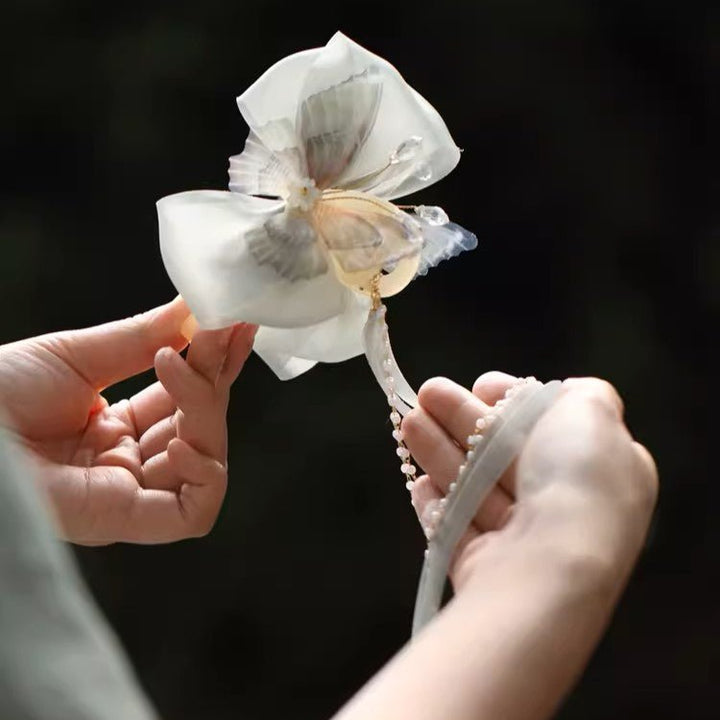 Orchid Butterfly Tassel Hair Claw