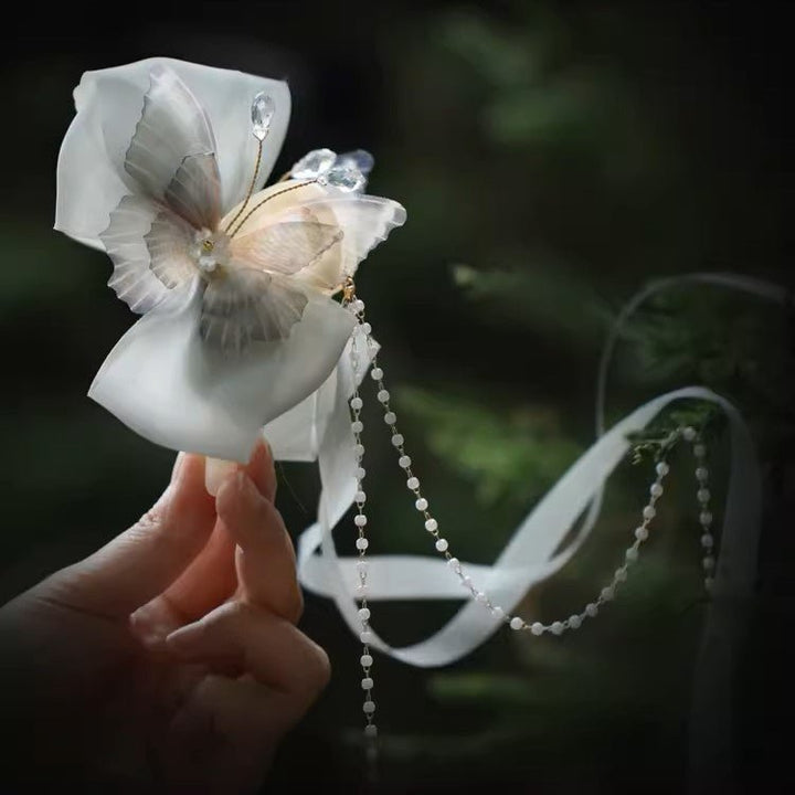 Orchid Butterfly Tassel Hair Claw