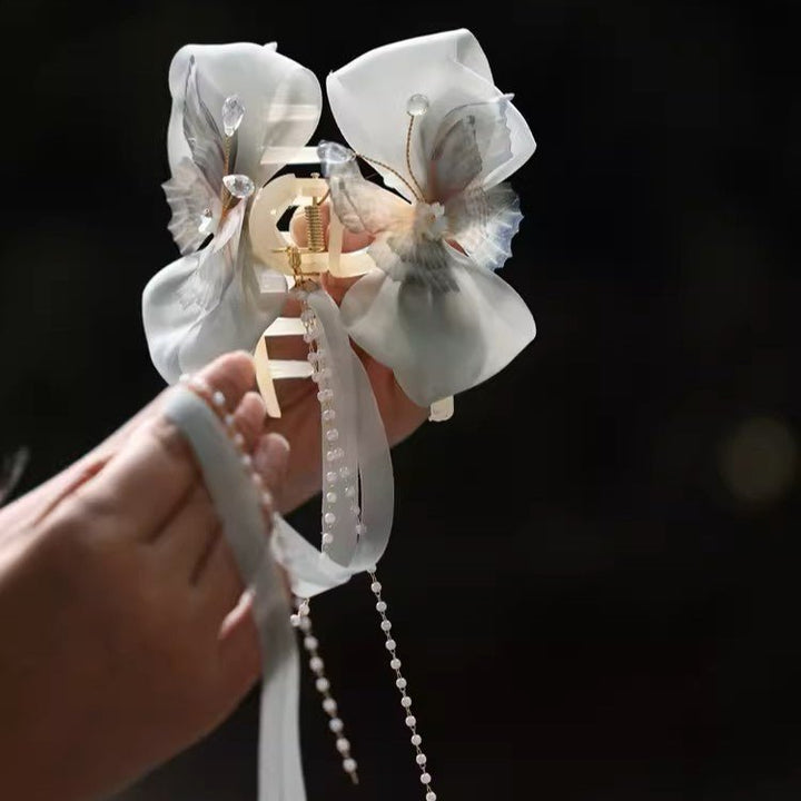Orchid Butterfly Tassel Hair Claw