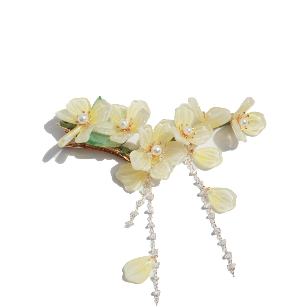 Haarspange mit Osmanthusblüten-Quaste