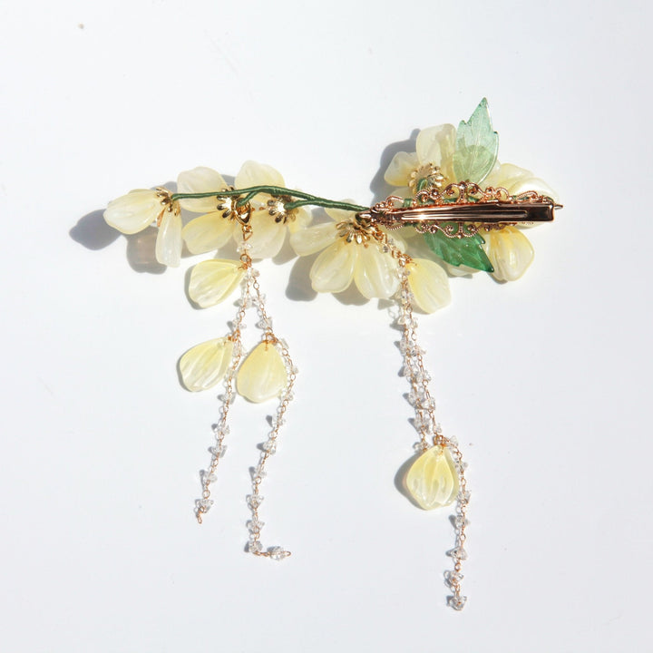 Haarspange mit Osmanthusblüten-Quaste