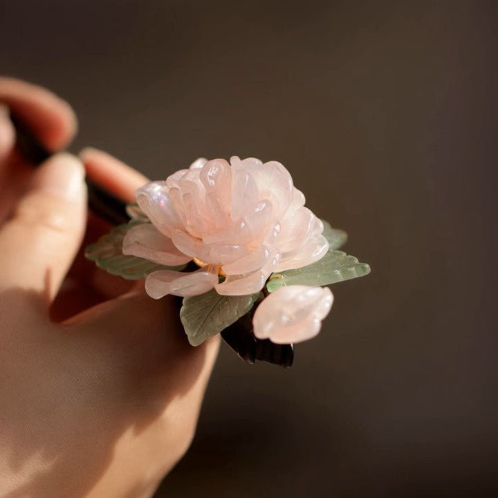 Peony Flower Buds Hair Stick