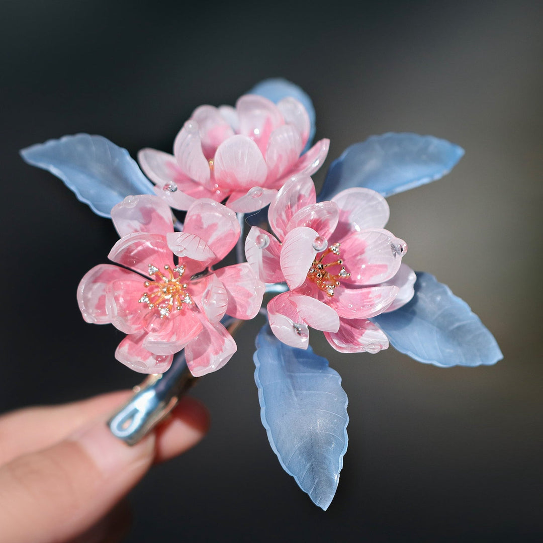 Haarspange mit drei Blumen „Peony Paradise“
