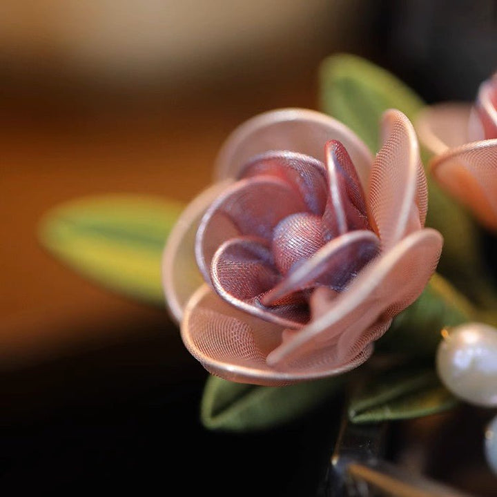 Pink Floral Banquet Brooch/ Final Sale