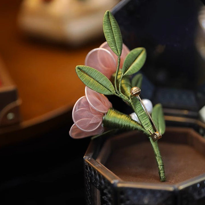 Pink Floral Banquet Brooch/ Final Sale