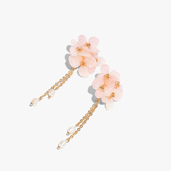 4-teiliges Weihnachtsgeschenkset mit rosa Hortensienschmuck (25 % Rabatt)