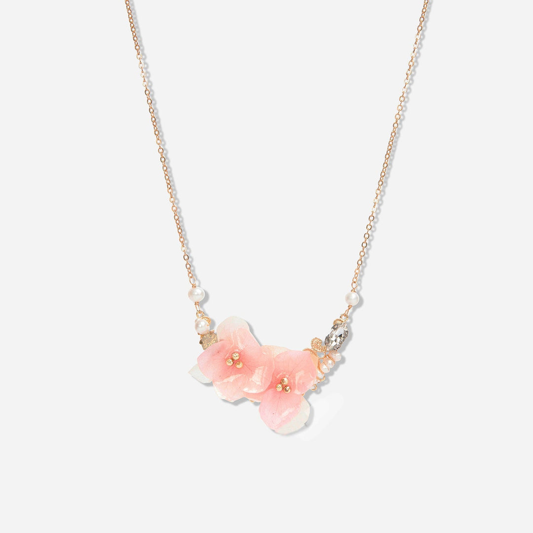 4-teiliges Weihnachtsgeschenkset mit rosa Hortensienschmuck (25 % Rabatt)