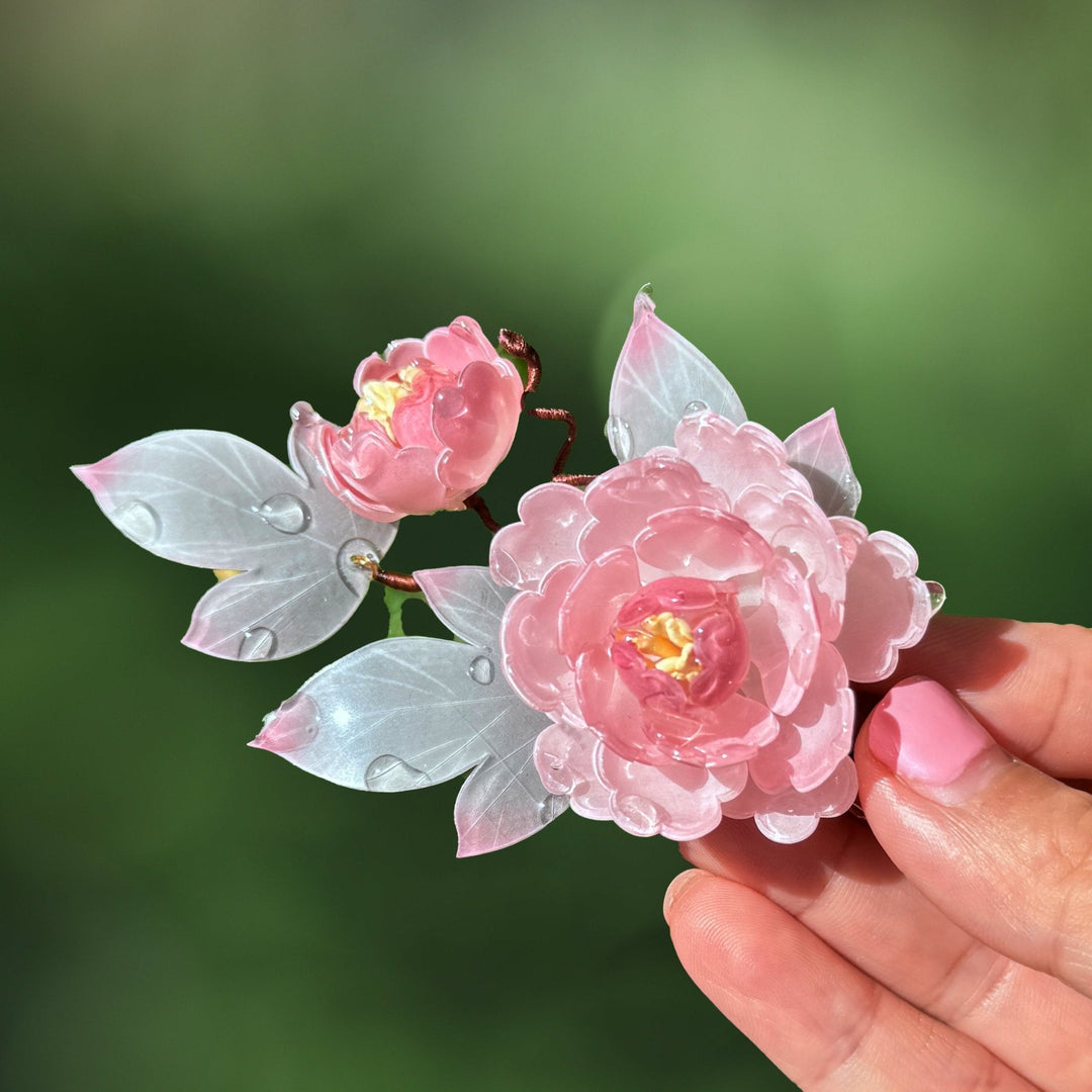 Rosa Rosengarten Haarspange