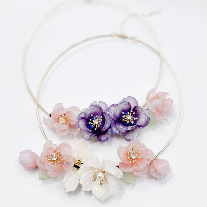 Lila Begonie Halsband Choker Halskette / Schlussverkauf