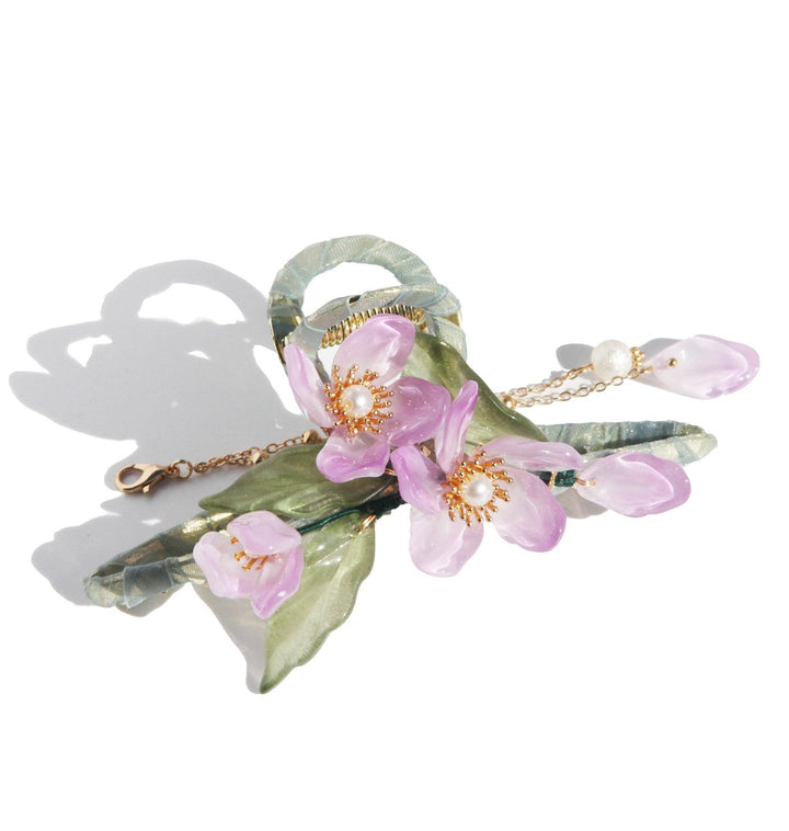 Pink Camelia Hair Claw/ Final Sale