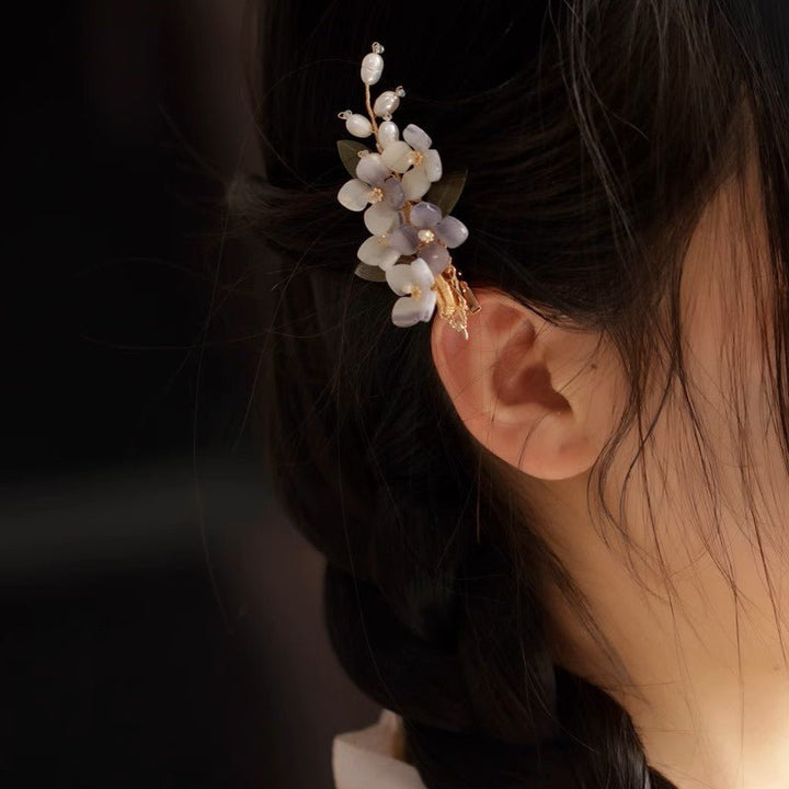 Lila Flieder Blumen Haarspange