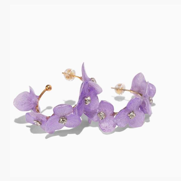 Lila Hortensienschmuck – 4-teiliges Weihnachtsgeschenkset (25 % Rabatt)