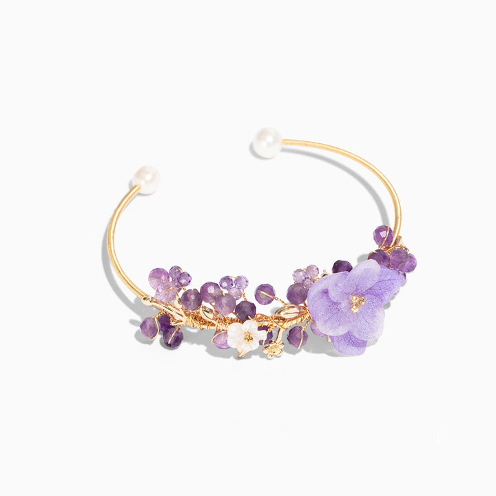 Lila Hortensienschmuck – 4-teiliges Weihnachtsgeschenkset (25 % Rabatt)