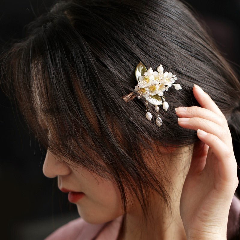 Pyrus Pear Flower Hairpin-2pc