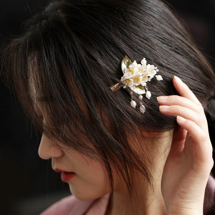 Pyrus Pear Flower Hairpin-2pc