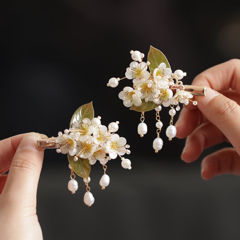Pyrus Pear Flower Hairpin-2pc