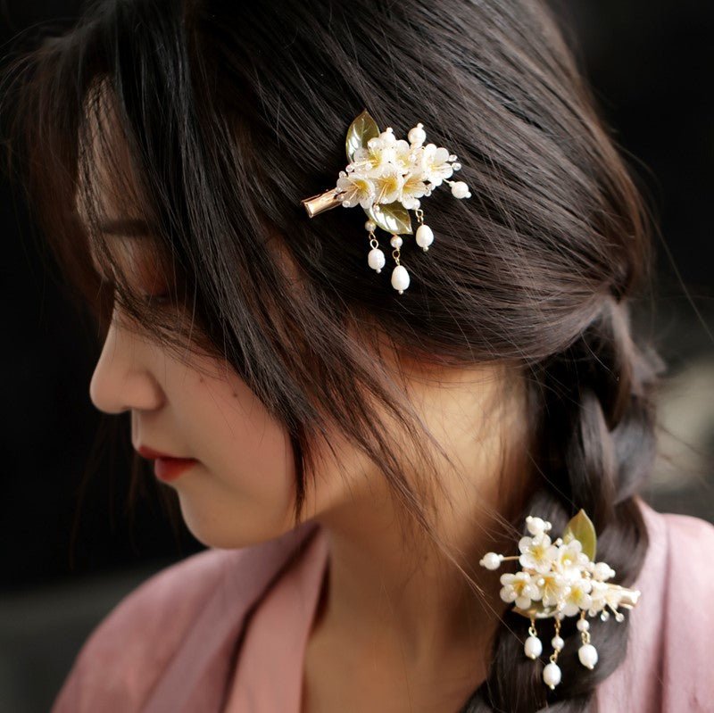 Pyrus Pear Flower Hairpin-2pc