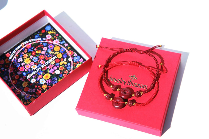 Red Cinnabar Knot Protection Red Strings (2-Pieces)
