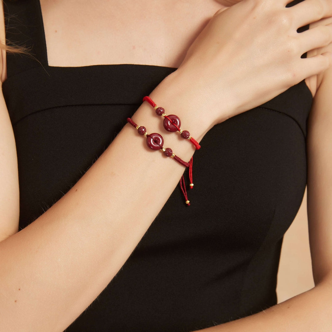 Red Cinnabar Knot Protection Red Strings (2-Pieces)