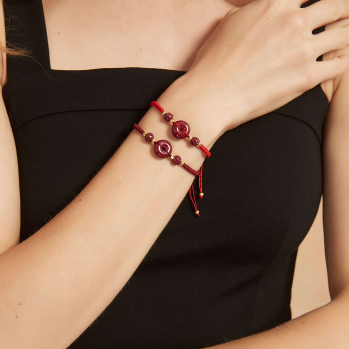 Red Cinnabar Knot Protection Red Strings (2-Pieces)