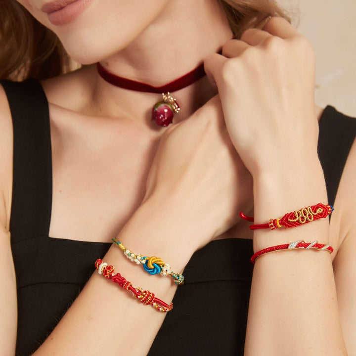 Red Protection Bangle & Bracelet (2-Pieces)