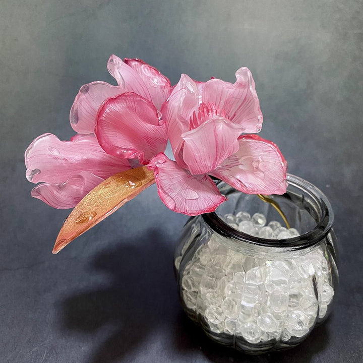 Rose Iris Flower Hair Barrette Clip