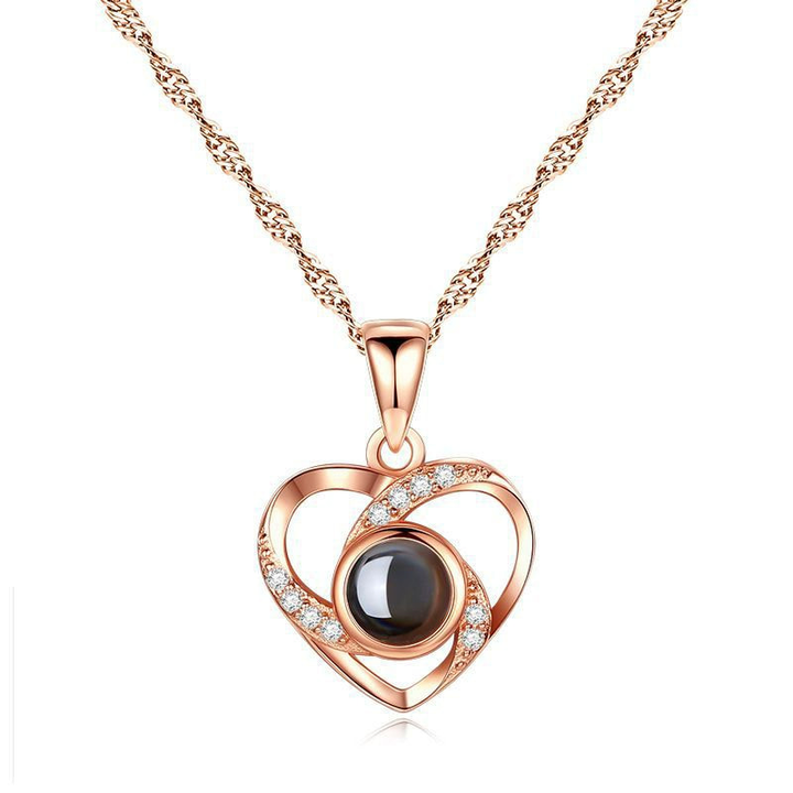"Love You for Ten Thousand Years" pendant — a free-engraving, light luxury clavicle chain with an elegant and premium feel