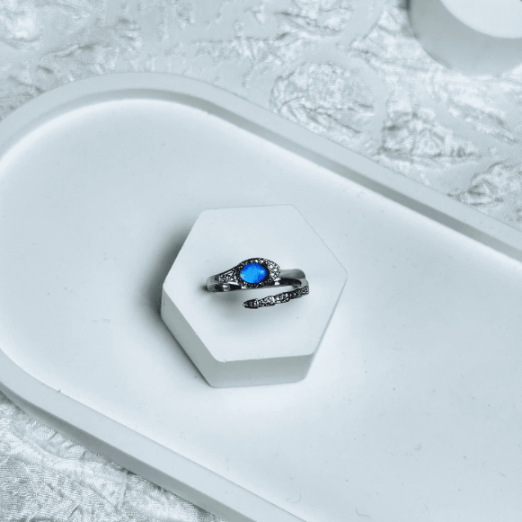 Real Blue Morpho Butterfly Wing Ring in S925 Sterling Silver - Adjustable Original Design,  Handmade Niche Jewelry for Besties & Couples