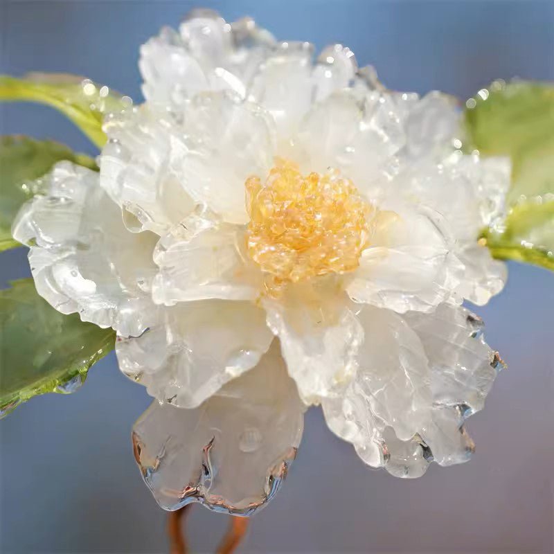 Southern Gardenia Flower Hair Barrette Clip
