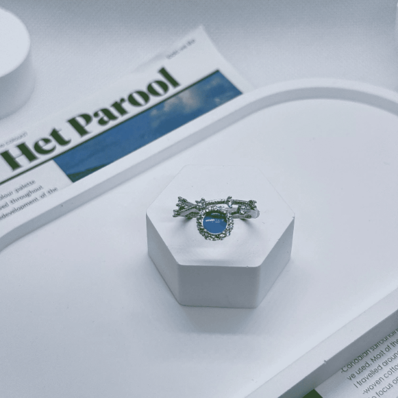 Real Blue Morpho Butterfly Wing Ring in S925 Sterling Silver - Adjustable Original Design,  Handmade Niche Jewelry for Besties & Couples