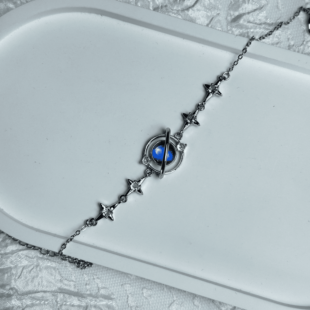 Real Blue Morpho Butterfly Wing Bracelet in S925 Sterling Silver - Unique Handmade Jewelry, Whimsical INFP Gift, Niche Specimen Jewelry for Besties & Couples