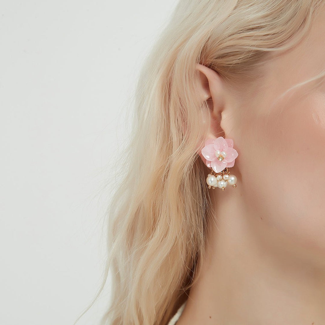 Tiana Pink Kirschblüten Regentropfen Ohrringe